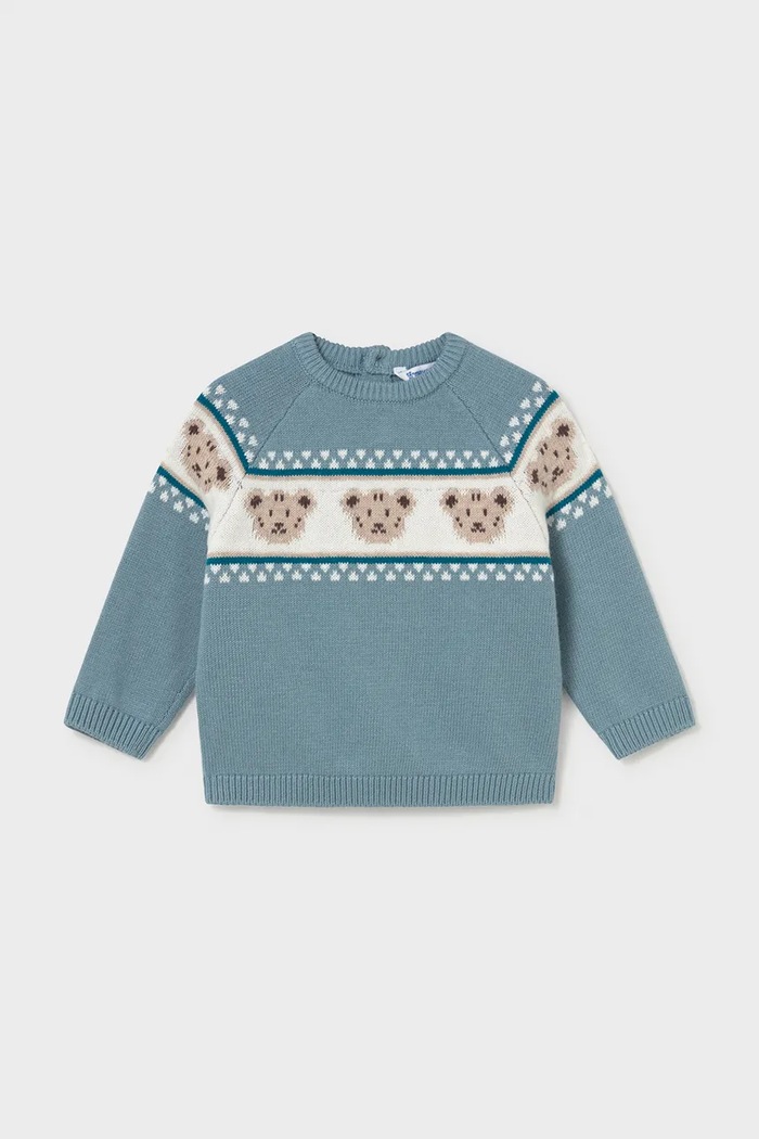 Mayoral pulover za djecu s dodatkom vune 2375.3E.Baby.9BY2 plava AW26