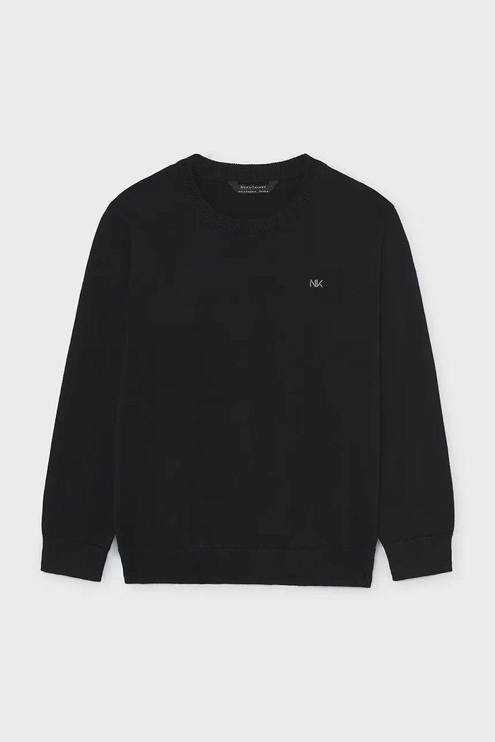 Mayoral Sweter dziecięcy bawełniany czarny 354.7F.Junior.9BY2