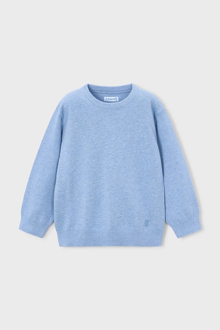 Mayoral pulover otroški bombažen 323.5E.Mini.9BY2 modra AW26