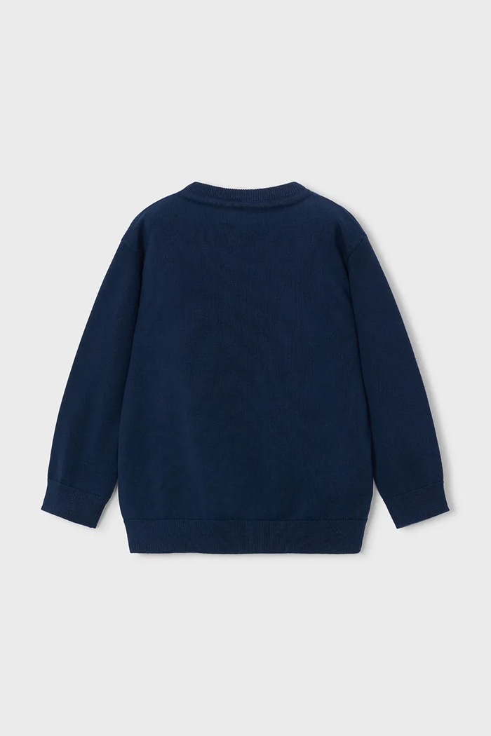 Mayoral pulover za djecu od pamuka 323.5E.Mini.9BY2 mornarsko plava AW26