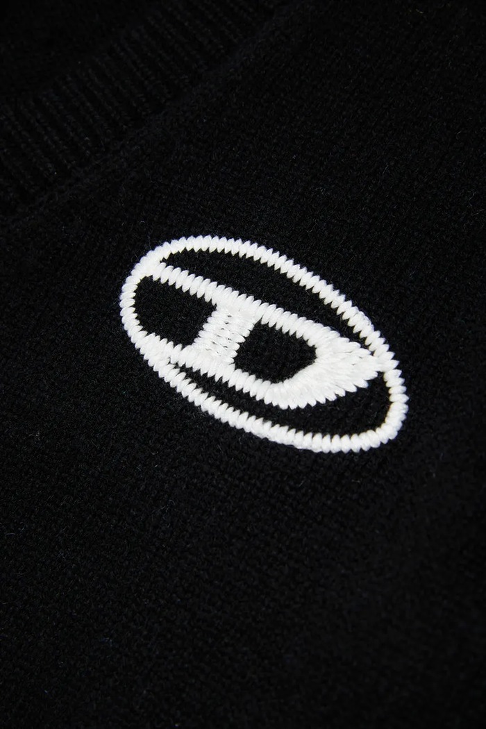 Kardigan za djecu s dodatkom vune KLABO CARDIGAN OVER KNITWEAR Diesel J03027.KYAYX crna