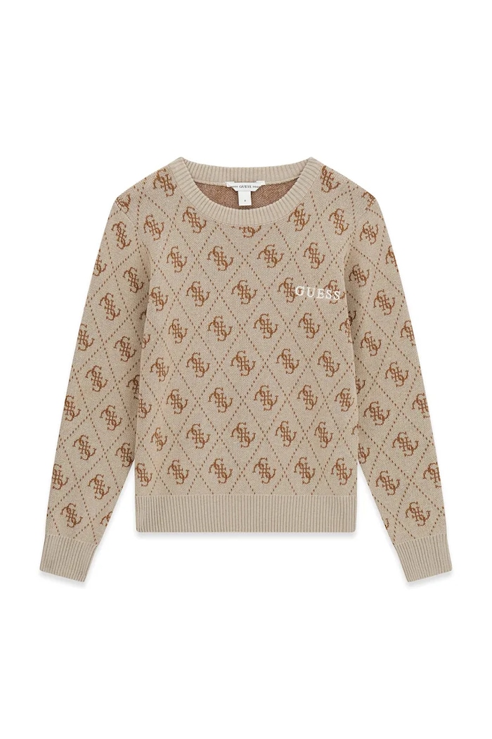Guess sweter dziecięcy z bawełną czarny L6YR15.Z0893.9BY2