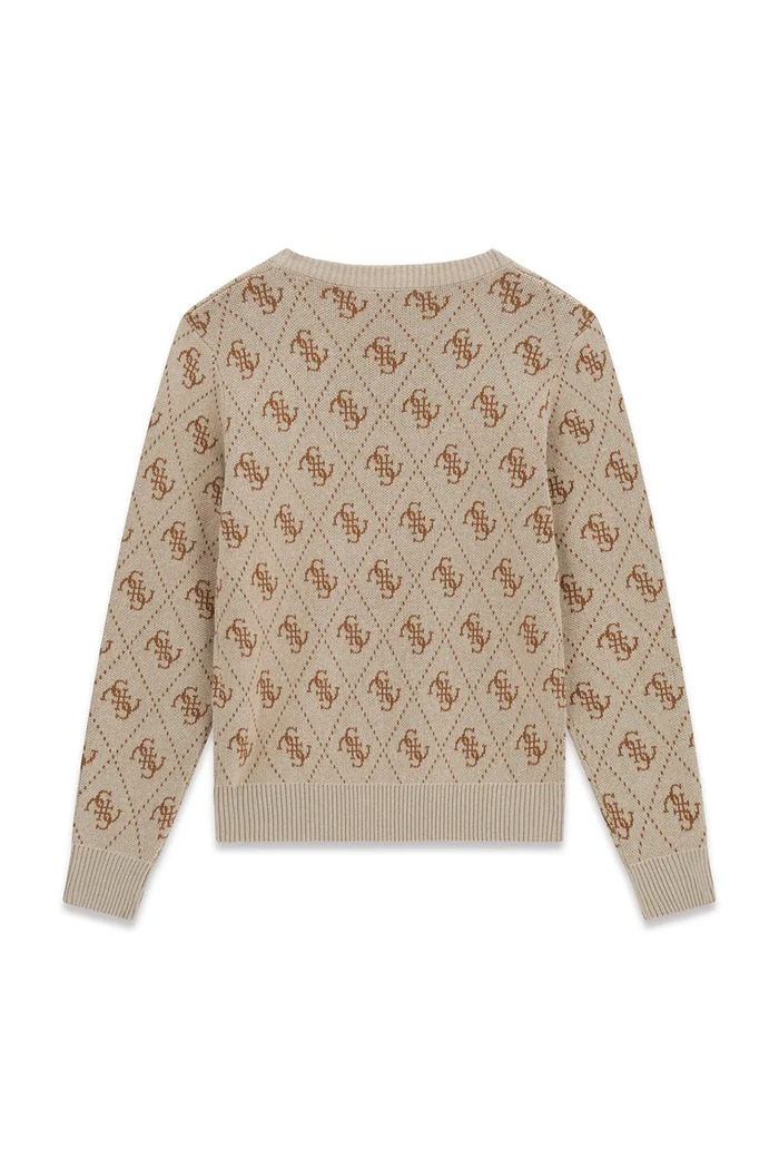 Guess sweter dziecięcy z bawełną L6YR15.Z0893.9BY2 czarny AW26