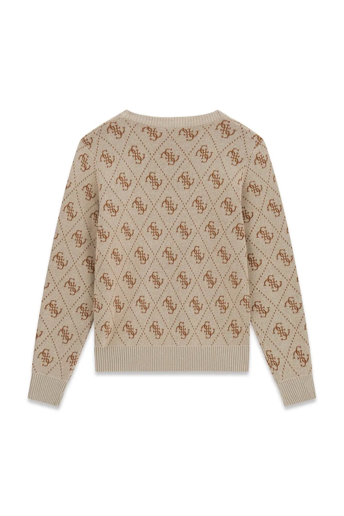 Guess sweter dziecięcy z bawełną L6YR15.Z0893.9BY2 czarny AW26