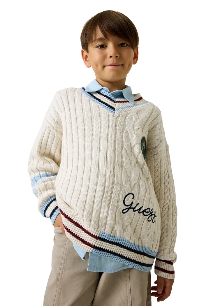 Guess sweter dziecięcy bawełniany beżowy L6YR14.Z0892.9BY2