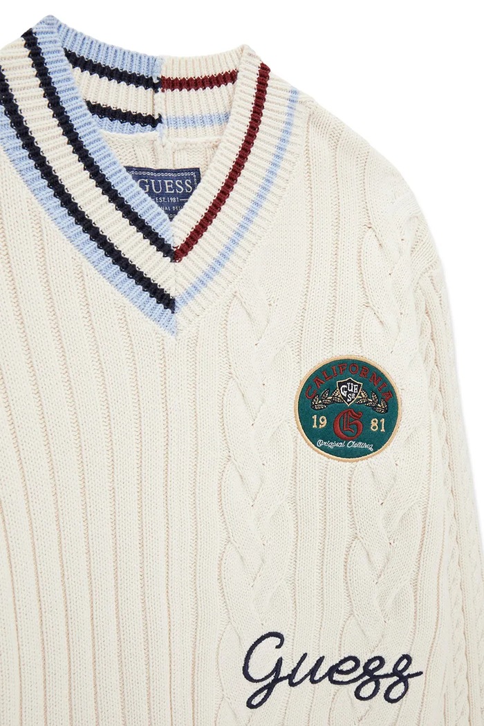 Guess sweter dziecięcy bawełniany beżowy L6YR14.Z0892.9BY2