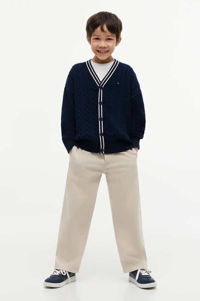 Tommy Hilfiger жилетка за деца от памук тъмносин KB0KB10491.104.122.9BY2