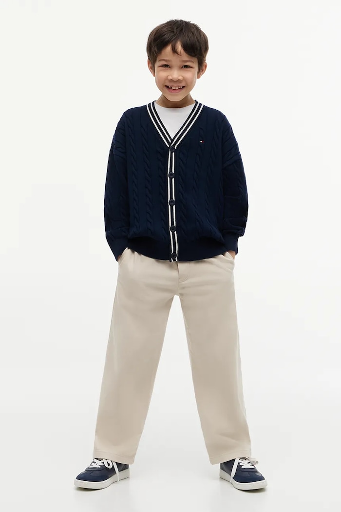 Tommy Hilfiger жилетка за деца от памук тъмносин KB0KB10491.104.122.9BY2