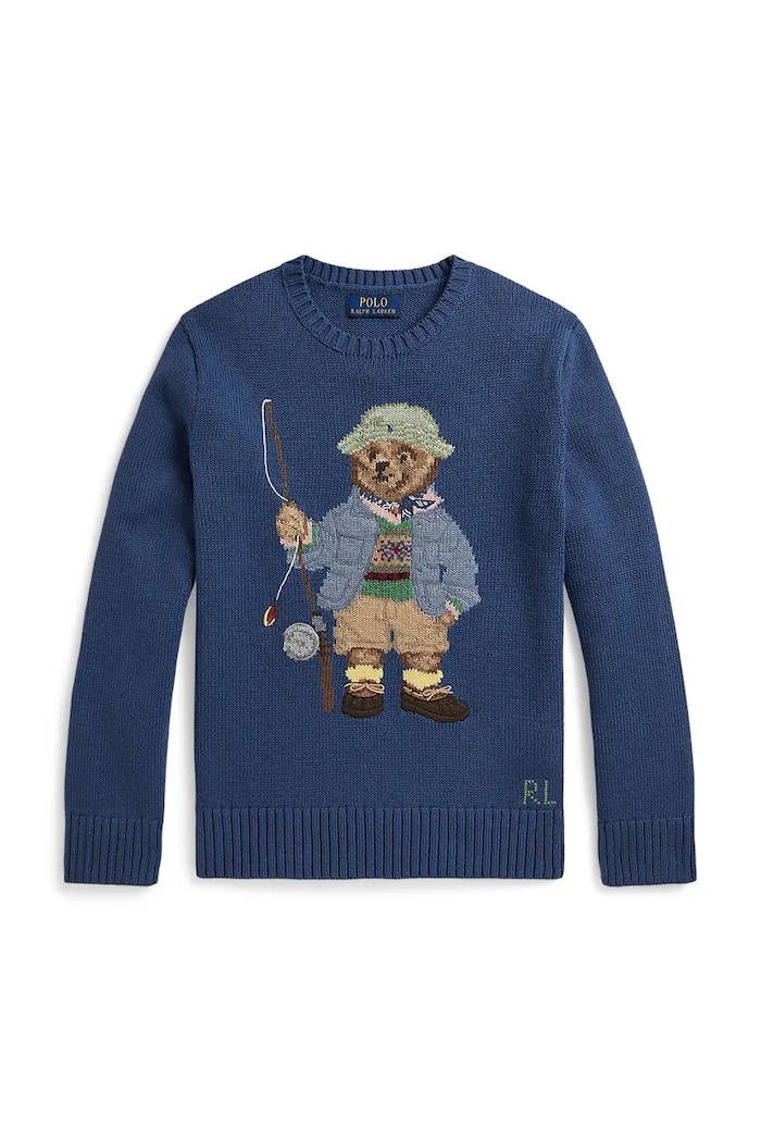 Polo Ralph Lauren sweter dziecięcy bawełniany niebieski 323B18571001