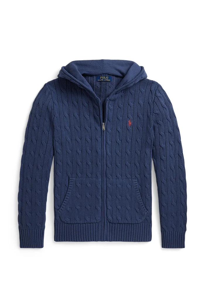 Polo Ralph Lauren Kardigán detský bavlnený tmavomodrá 323951123505