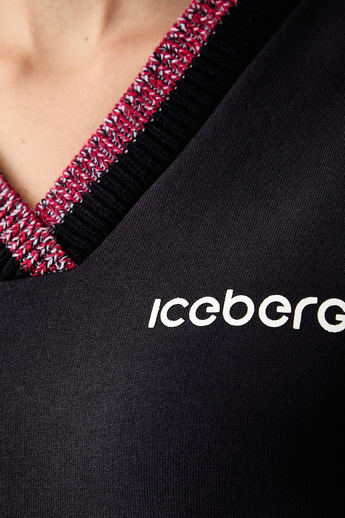 Bluza damska z bawełną Iceberg granatowy E010.6316
