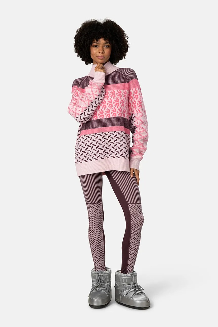 Kari Traa Sweter damski z dodatkiem wełny SMEKKER 624031 bordowy AW26