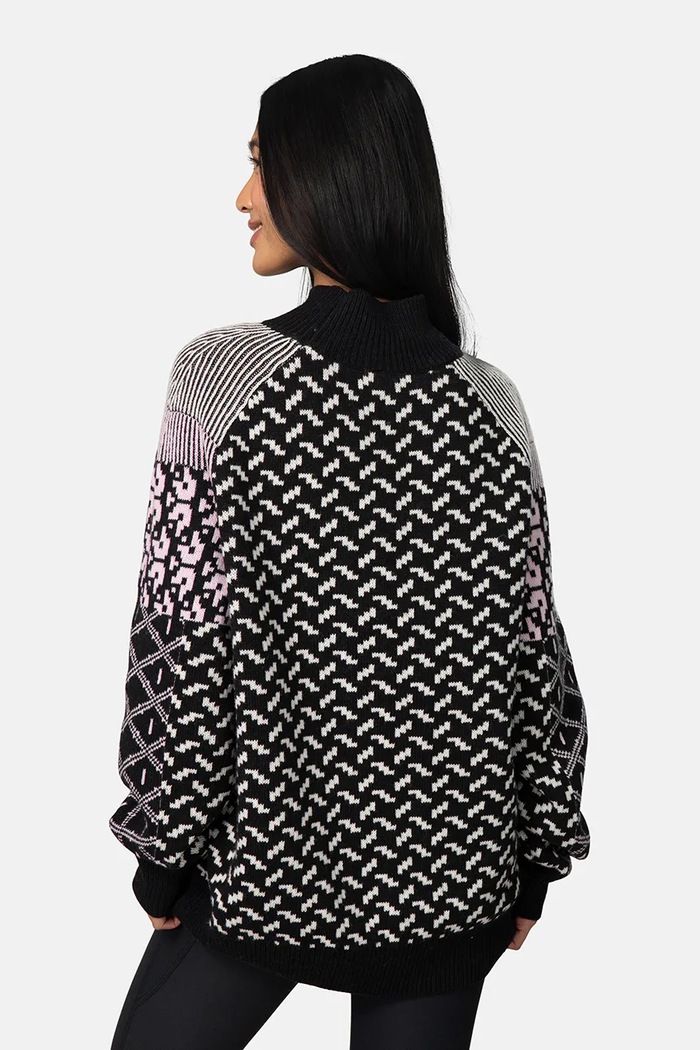 Kari Traa Sweter damski z dodatkiem wełny SMEKKER 624031 czarny AW26