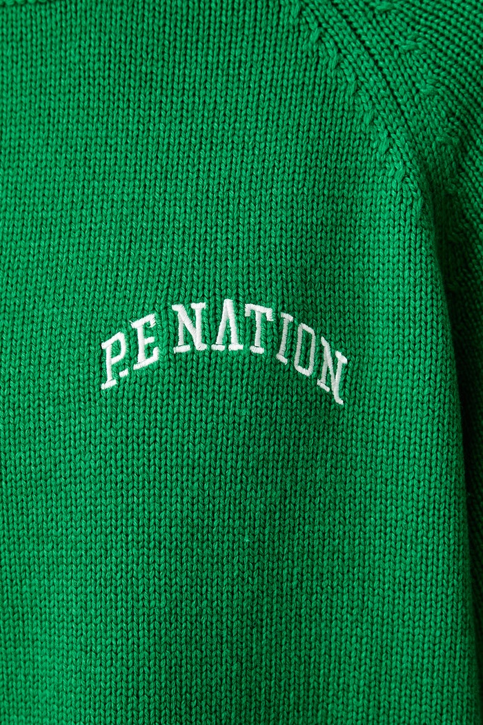 Sweter damski z wełną Legacy P.E Nation zielony 263KF151