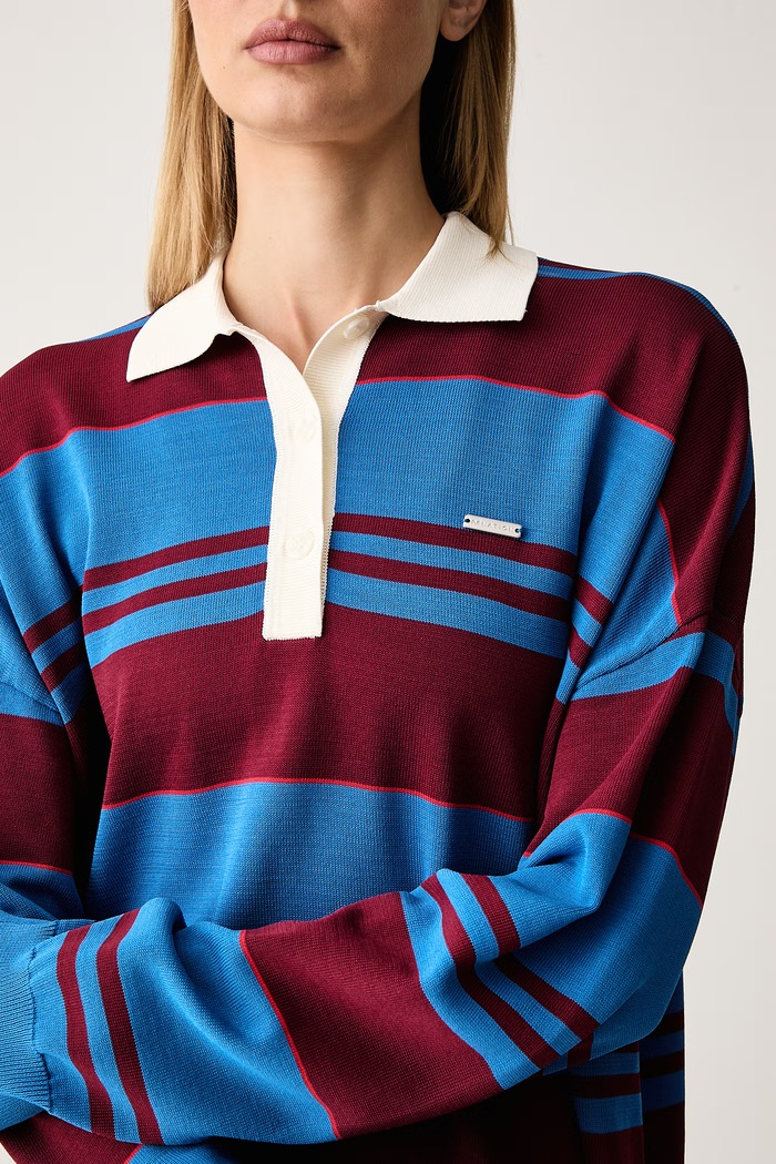 Sweter damski z wiskozą Strata P.E Nation 263KL017 niebieski