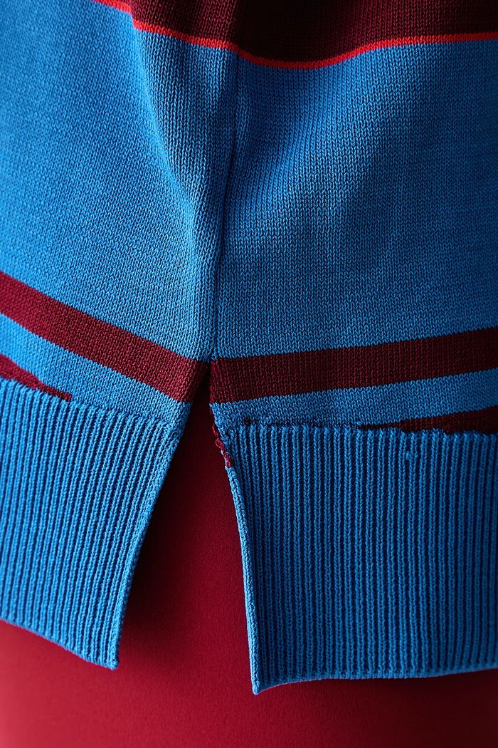 Sweter damski z wiskozą Strata P.E Nation niebieski 263KL017