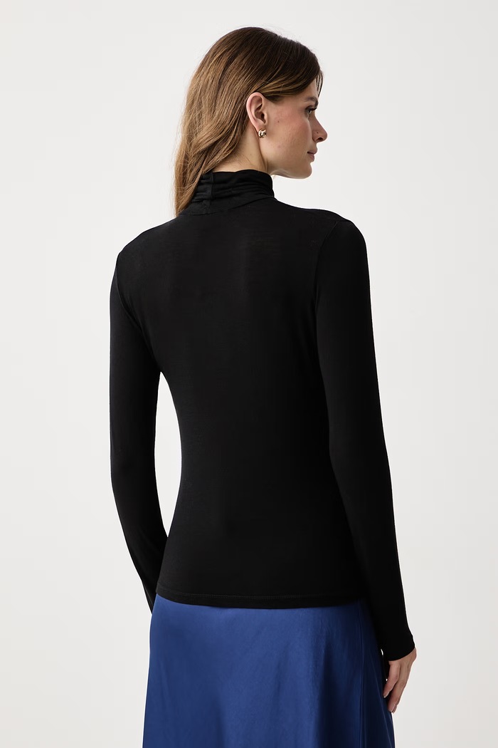 Odzież Haveone Longsleeve damski z wiskozą MJS.R119 czarny