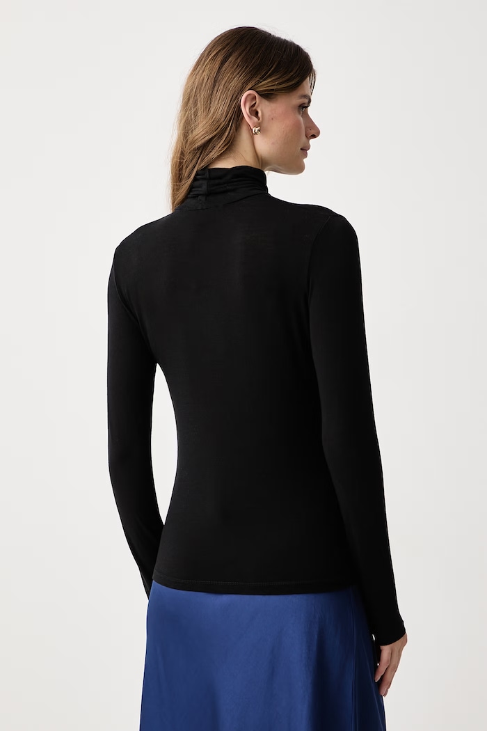 Odzież Haveone Longsleeve damski z wiskozą MJS.R119 czarny