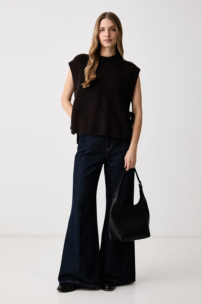 Sisley Vesta dámska s vlnou 1QPPL108X hnedá AW26