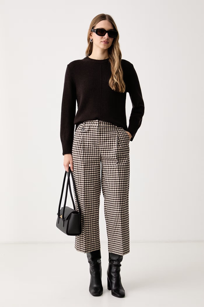 Sisley Pulover ženski z volno 1EOFL108W rjava AW26