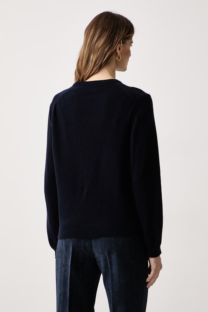 Odzież Haveone Sweter damski z kaszmirem MNC.R092 granatowy