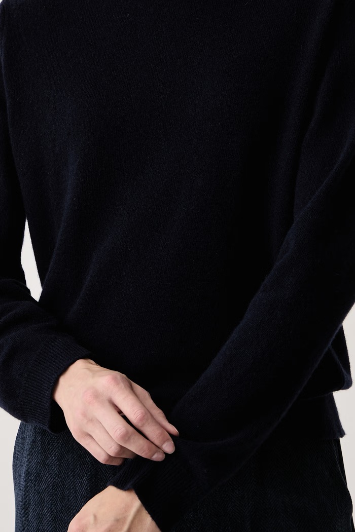 Sweter damski z kaszmirem Haveone MNC.R092 granatowy