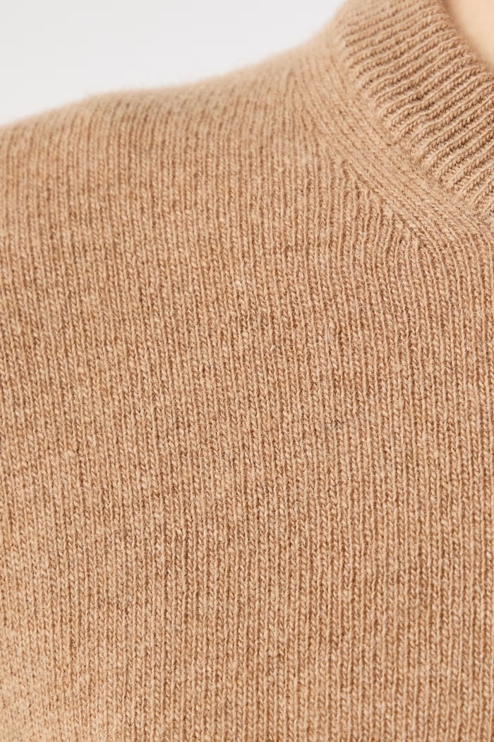 Sweter damski z kaszmirem Haveone beżowy MNC.R092