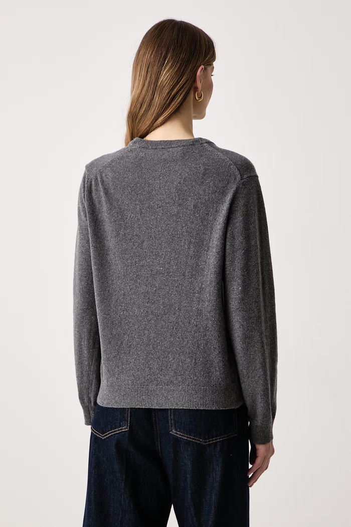 Odzież Haveone Sweter damski z kaszmirem MNC.R092 szary