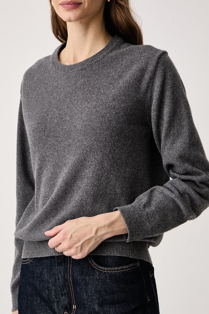 Sweter damski z kaszmirem Haveone MNC.R092 szary