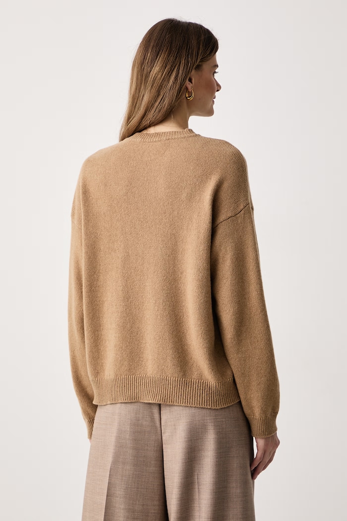 Odzież Haveone Sweter damski z kaszmirem MNC.R097 beżowy