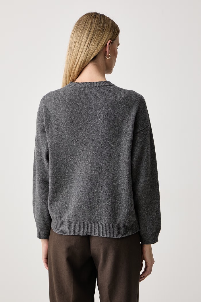 Odzież Haveone Sweter damski z kaszmirem MNC.R097 szary