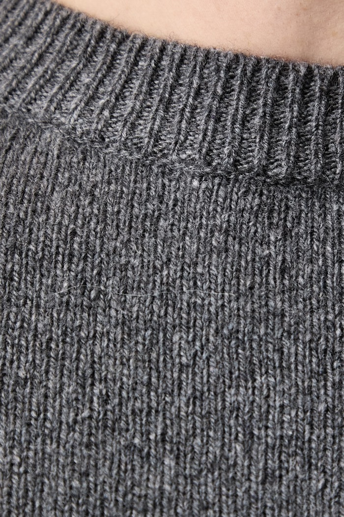 Sweter damski z kaszmirem Haveone szary MNC.R097