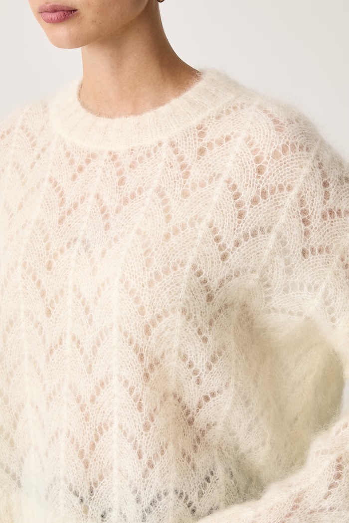 Sweter damski z wełną ViCOLO 3AC3004 beżowy