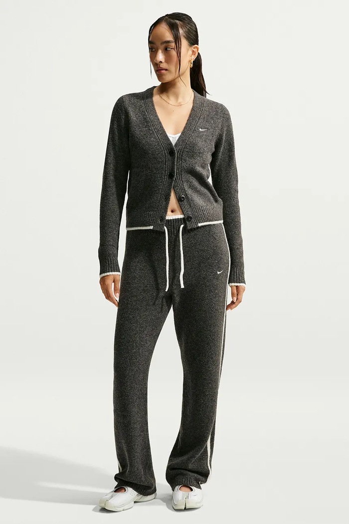 Nike Sportswear Kardigan damski z dodatkiem wełny Chill Knit czarny IM5513.032