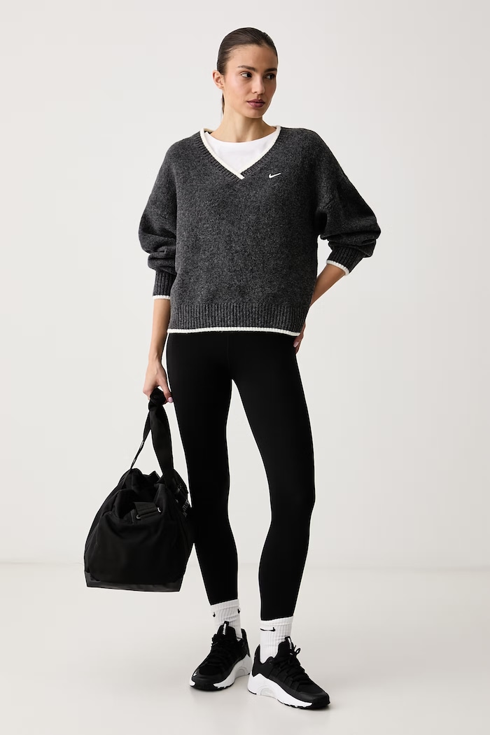 Nike Sportswear Sweter damski z dodatkiem wełny Chill Knit IM5515.032 szary AW26