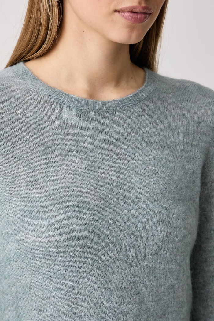 Sweter damski z wełną Sophia Mos Mosh 183530 niebieski
