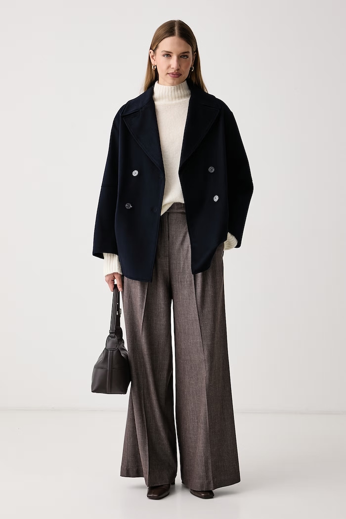 Mos Mosh Sweter damski z wełną Thora 175400 beżowy AW26