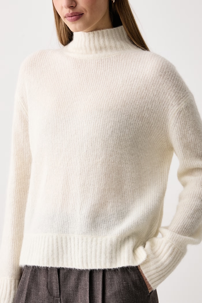 Sweter damski z wełną Thora Mos Mosh 175400 beżowy