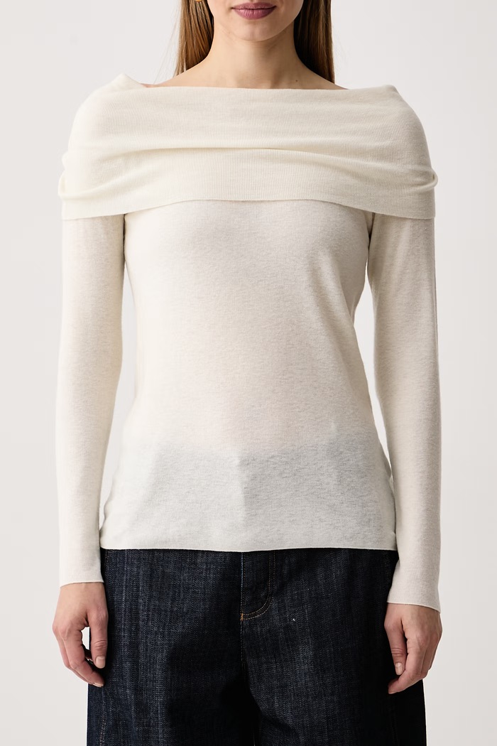 Sweter damski wełniany Mos Mosh 183610 beżowy