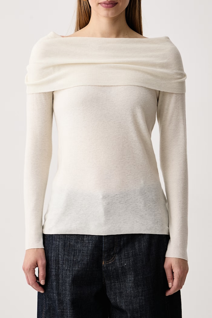 Sweter damski wełniany Mos Mosh 183610 beżowy