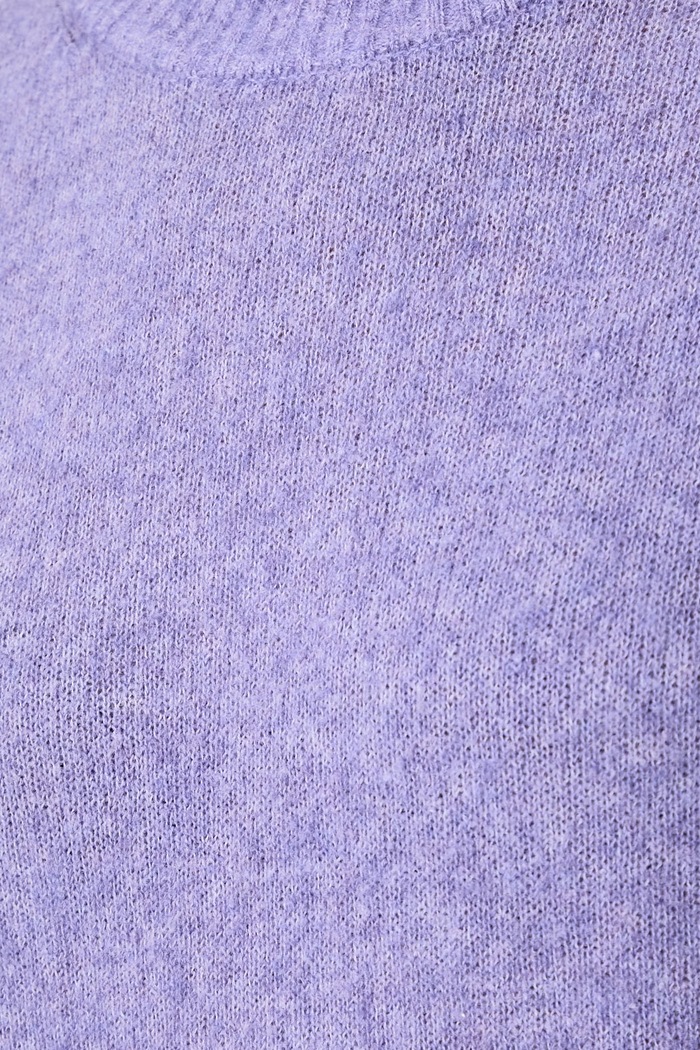 Sweter damski z dodatkiem wełny American Vintage fioletowy OUI18A