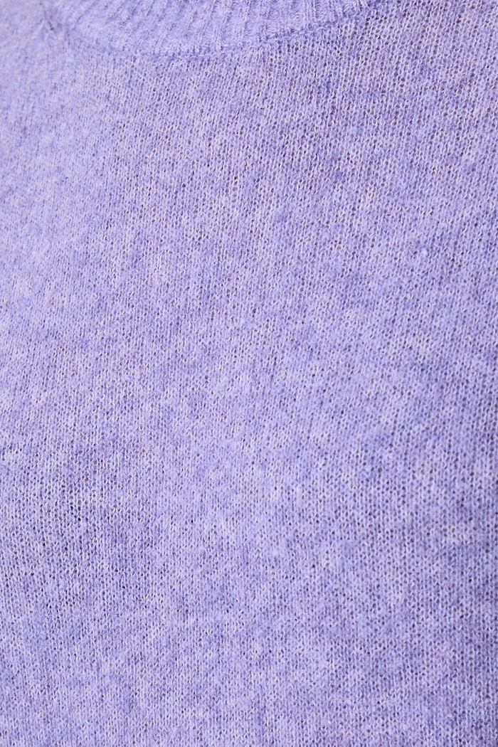 Sweter damski z dodatkiem wełny American Vintage fioletowy OUI18A