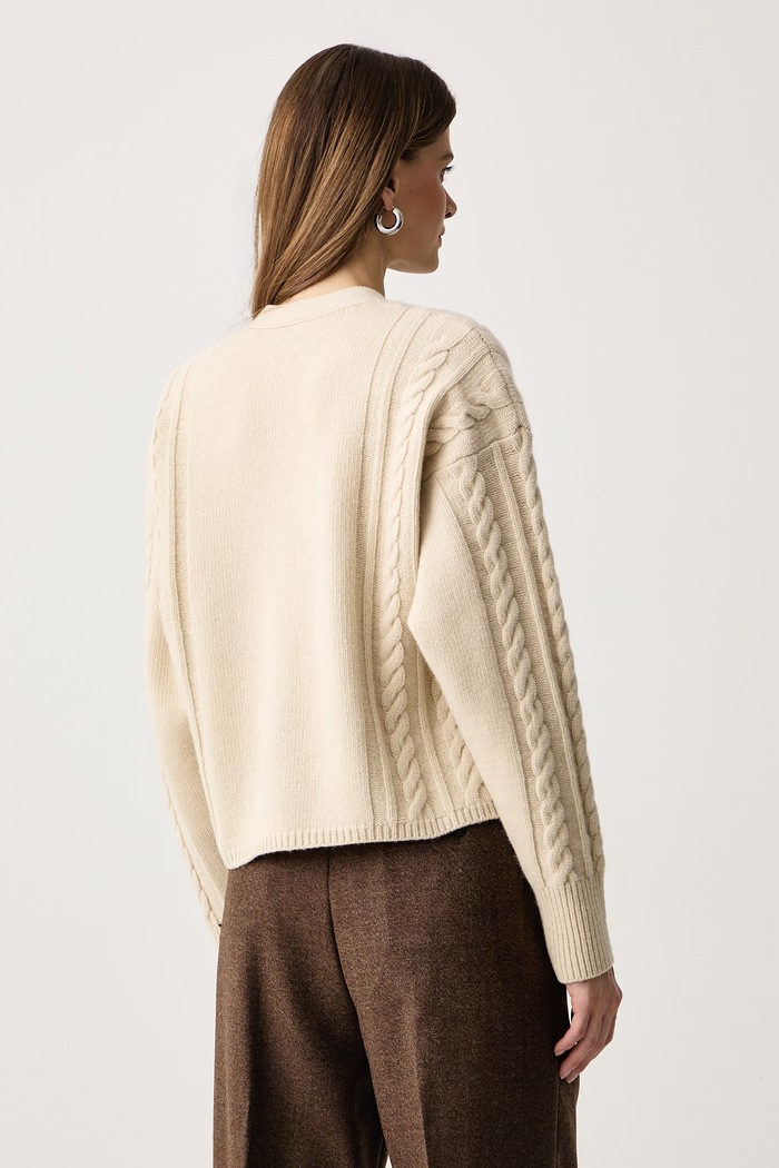 Odzież Weekend Max Mara Kardigan damski wełniany WKDPRIMO 2625346042600 beżowy