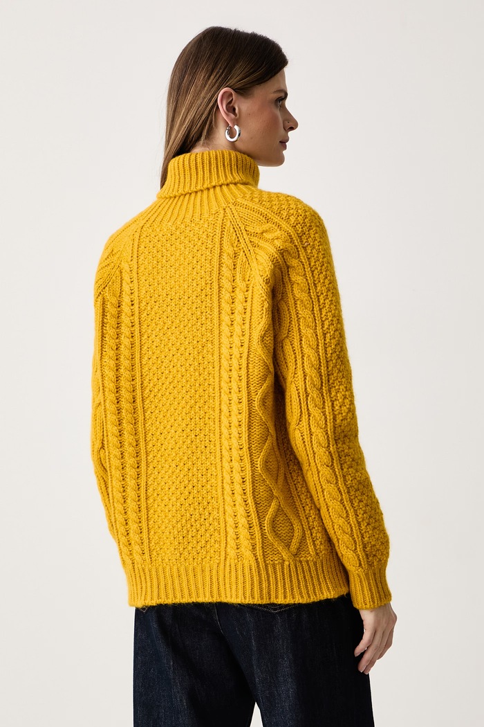 Odzież Weekend Max Mara Sweter damski z wełną WKSSARONG 2625366016600 żółty
