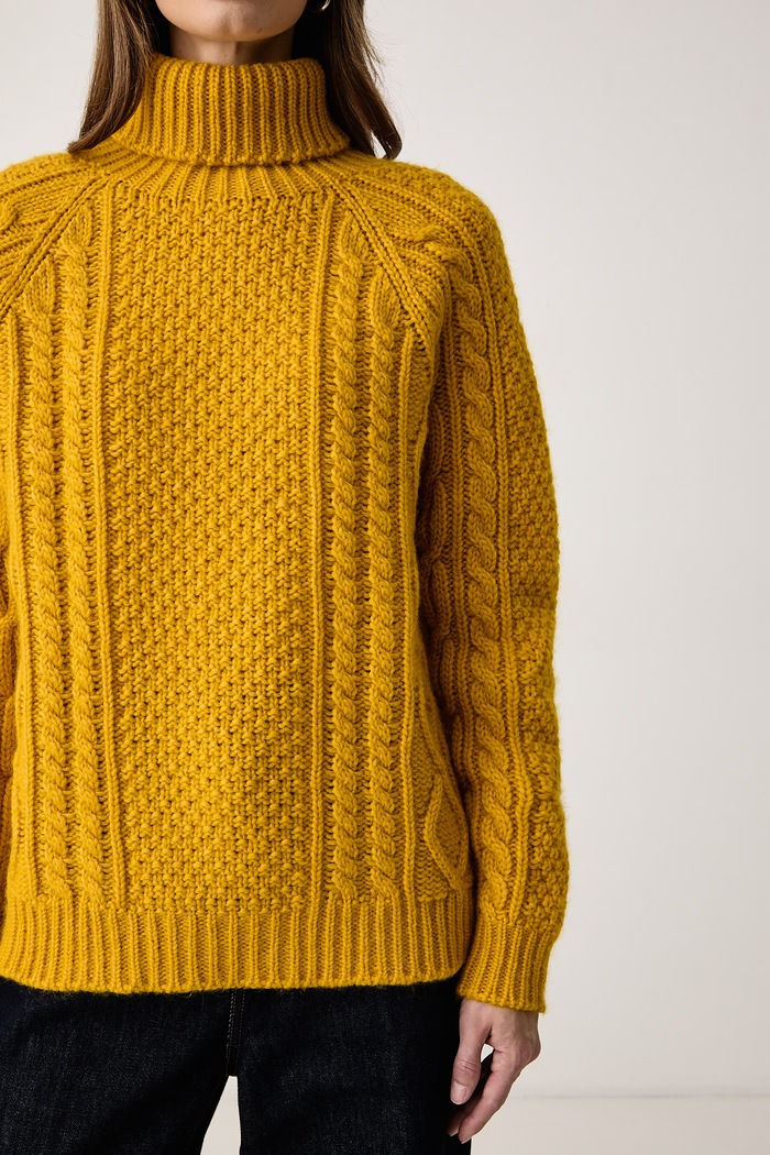 Sweter damski z wełną WKSSARONG Weekend Max Mara 2625366016600 żółty