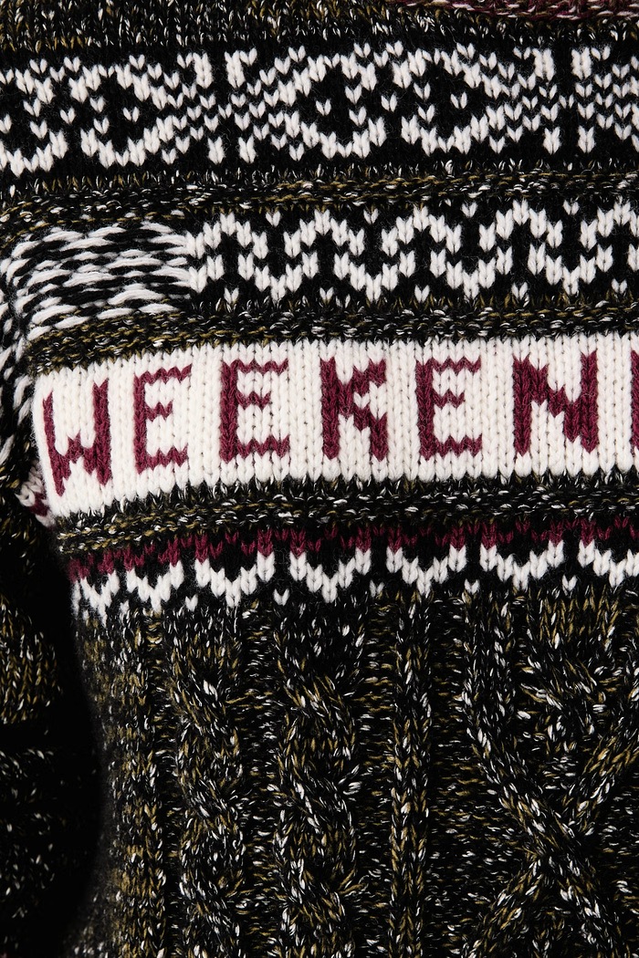 Sweter damski z dodatkiem wełny WKIQUOTA Weekend Max Mara czarny 2625366023600