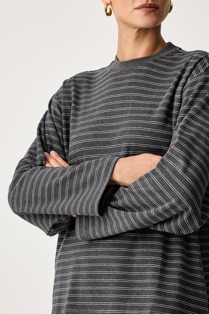 Longsleeve damski z wiskozą Eleh EFW260048 szary