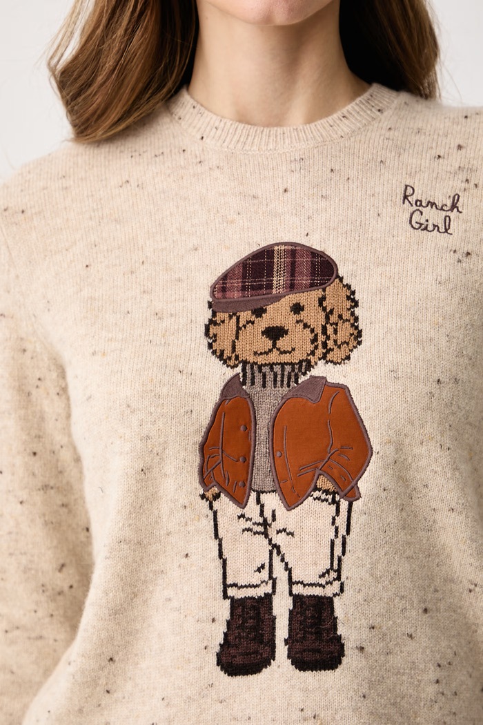 Sweter damski z wełną MC2 Saint Barth QUE0037 beżowy