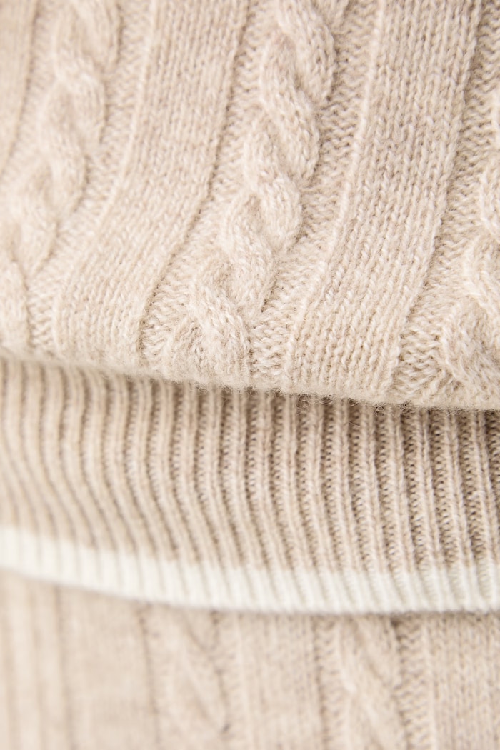 Sweter damski wełniany MC2 Saint Barth beżowy LRNT001