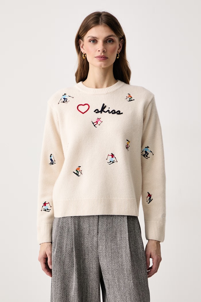 MC2 Saint Barth Sweter damski wełniany beżowy KYLA002